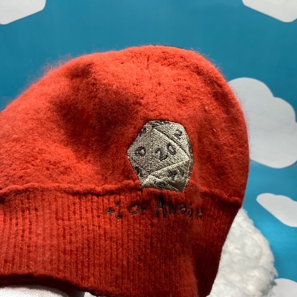 Handmade Embroidered D&D Beanie +1 of Awesome - Picture 9 of 11